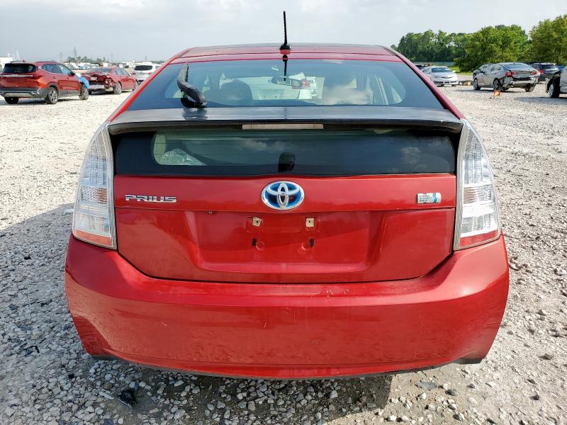 JTDKN3DU2A0093744 - 2010 TOYOTA PRIUS მუქწითელი ფოტო 6