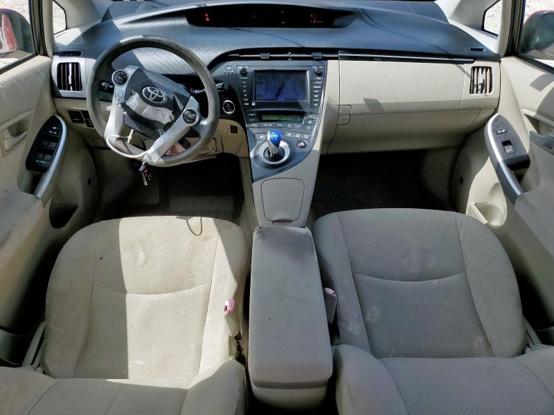 JTDKN3DU2A0093744 - 2010 TOYOTA PRIUS მუქწითელი ფოტო 8
