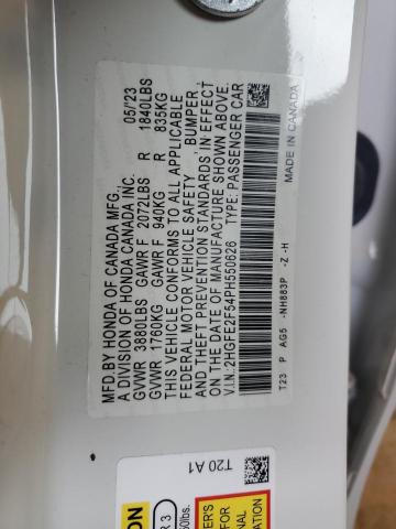 2HGFE2F54PH550626 - 2023 HONDA CIVIC SPORT WHITE photo 13