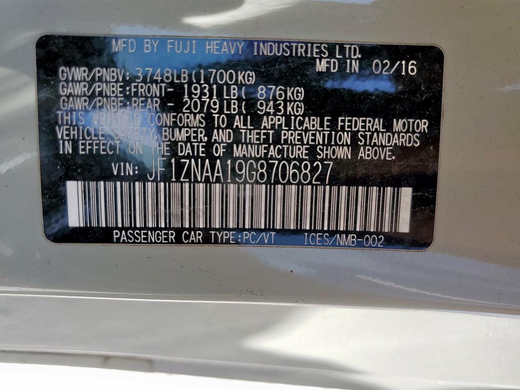 JF1ZNAA19G8706827 - 2016 TOYOTA SCION FR-S მწვანე ფოტო 13