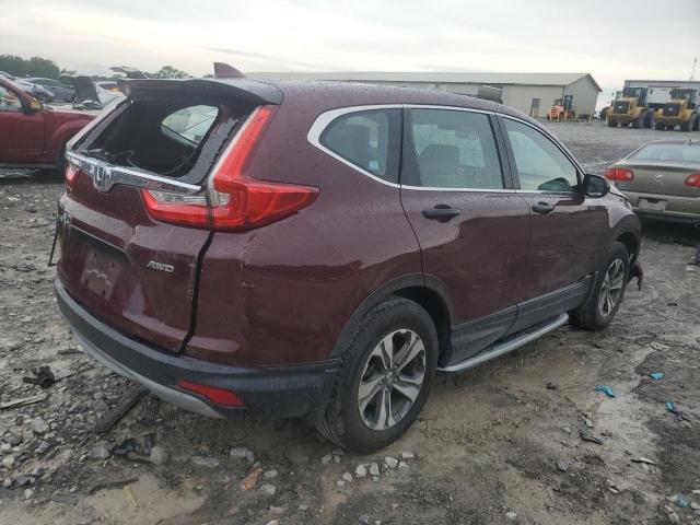 5J6RW6H38HL002963 - 2017 HONDA CR-V LX MAROON photo 3