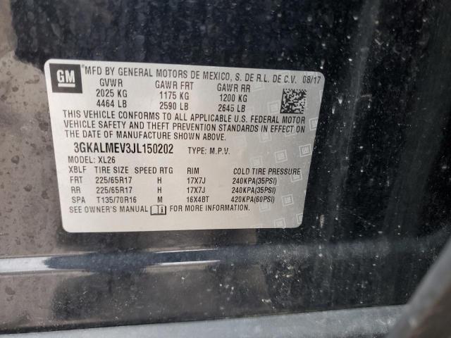 3GKALMEV3JL150202 - 2018 GMC TERRAIN SLE BLACK photo 14