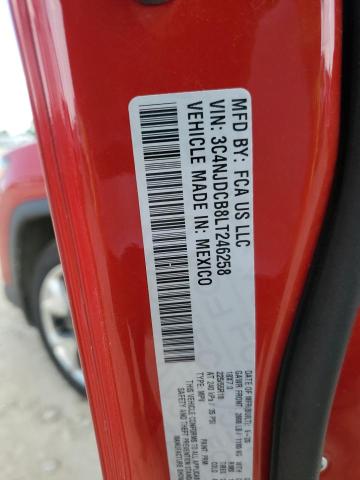 3C4NJDCB8LT246258 - 2020 JEEP COMPASS LIMITED RED photo 13