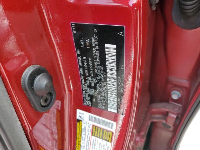 5TDGZRBH2MS084949 - 2021 TOYOTA HIGHLANDER XLE RED photo 13