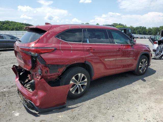 5TDGZRBH2MS084949 - 2021 TOYOTA HIGHLANDER XLE RED photo 3