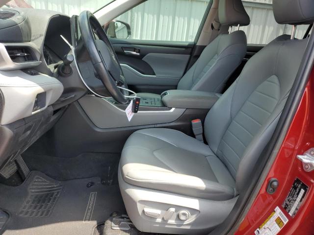 5TDGZRBH2MS084949 - 2021 TOYOTA HIGHLANDER XLE RED photo 7