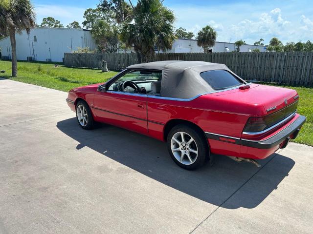 1C3XJ4533MG122410 - 1991 CHRYSLER LEBARON RED photo 3