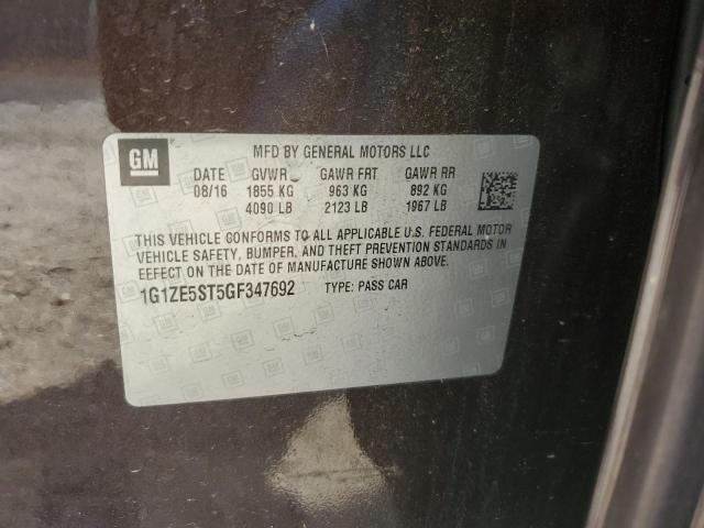 1G1ZE5ST5GF347692 - 2016 CHEVROLET MALIBU LT BROWN photo 13