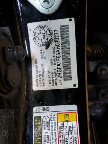 2HGFA1F65AH030277 - 2010 HONDA CIVIC LX-S 黑色 照片 12