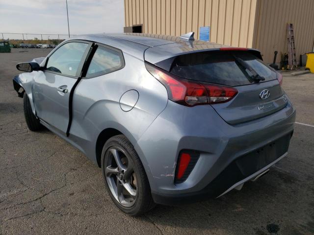 KMHTG6AFXKU017006 - 2019 HYUNDAI VELOSTER BASE GRAY photo 3