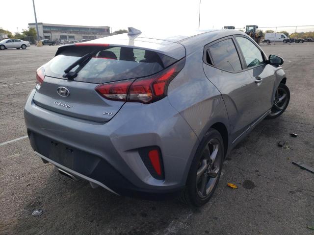 KMHTG6AFXKU017006 - 2019 HYUNDAI VELOSTER BASE GRAY photo 4