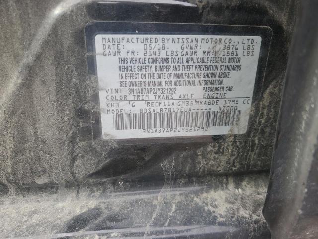 3N1AB7AP2JY321292 - 2018 NISSAN SENTRA S 黑色 照片 13