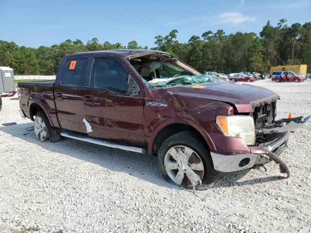 1FTPW14V79FA23620 - 2009 FORD F150 SUPERCREW BURGUNDY photo 4