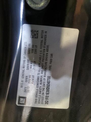 2G1FE1E38D9240700 - 2013 CHEVROLET CAMARO LS BLACK photo 12