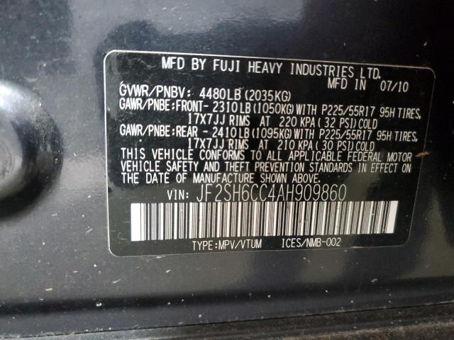 JF2SH6CC4AH909860 - 2010 SUBARU FORESTER 2.5X PREMIUM GRAY photo 13