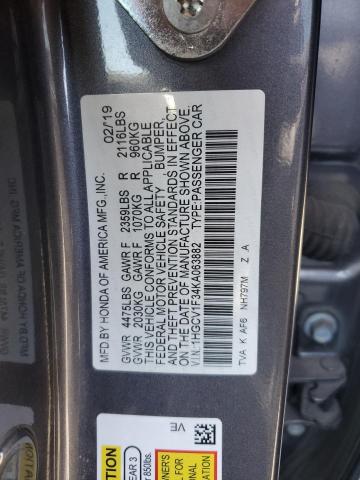 1HGCV1F34KA063882 - 2019 HONDA ACCORD SPORT Boz foto 12