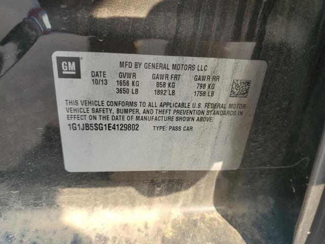 1G1JB5SG1E4129802 - 2014 CHEVROLET SONIC LS BLACK photo 13