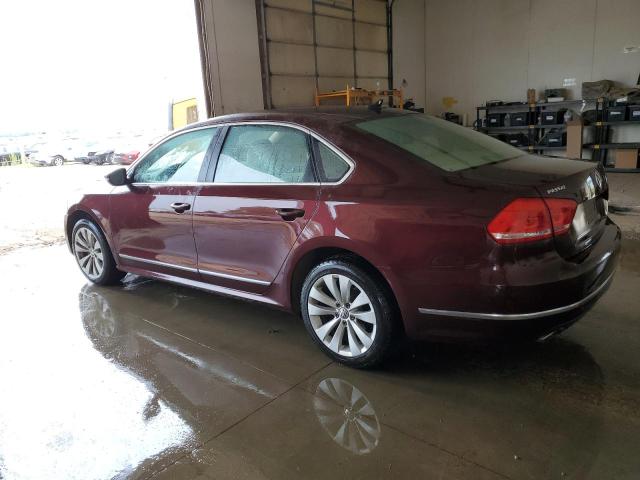 1VWCN7A36CC065502 - 2012 VOLKSWAGEN PASSAT SEL BURGUNDY photo 2