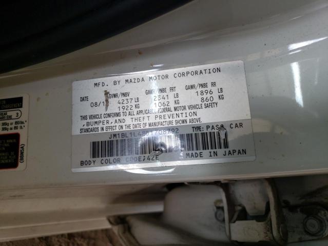 JM1BL1L48D1708792 - 2013 MAZDA SPEED 3 თეთრი ფოტო 12