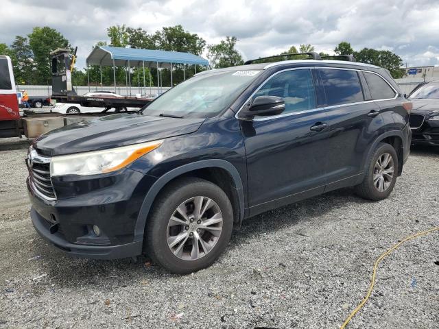 5TDJKRFH8ES069281 - 2014 TOYOTA HIGHLANDER XLE შავი ფოტო 1