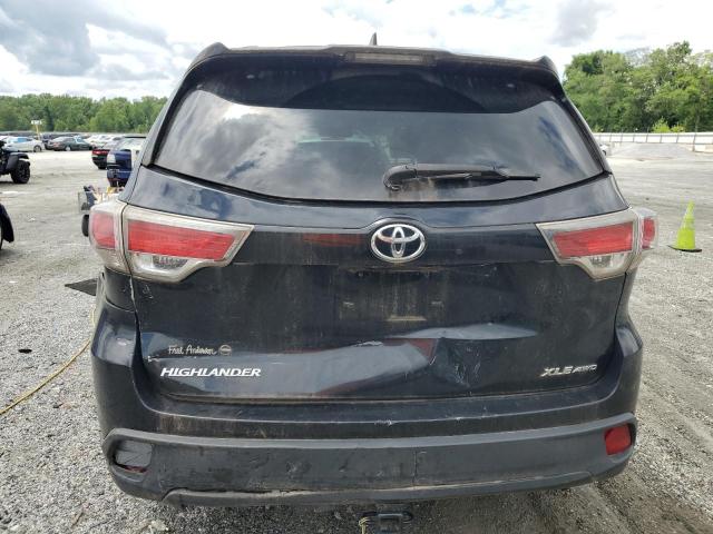 5TDJKRFH8ES069281 - 2014 TOYOTA HIGHLANDER XLE შავი ფოტო 6