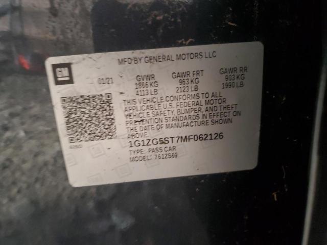 1G1ZG5ST7MF062126 - 2021 CHEVROLET MALIBU RS 蓝色 照片 13