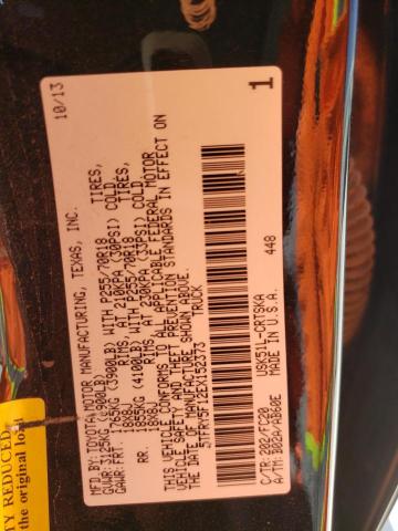 5TFRY5F12EX152373 - 2014 TOYOTA TUNDRA DOUBLE CAB SR/SR5 BLACK photo 12