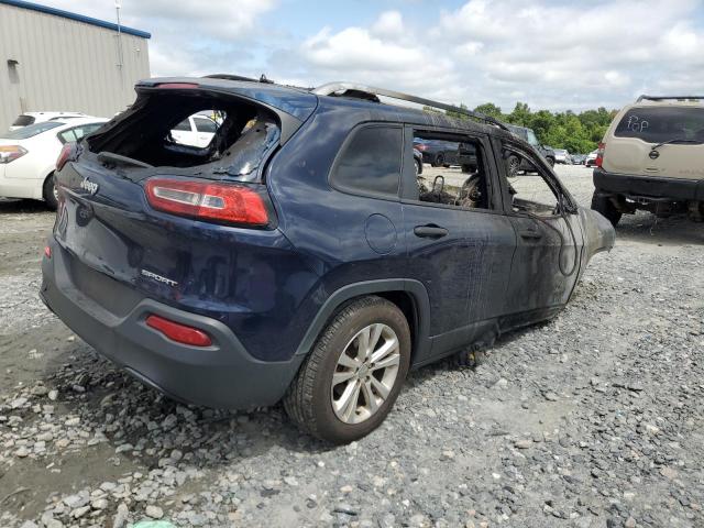 1C4PJLAB1FW707126 - 2015 JEEP CHEROKEE SPORT BLUE photo 3