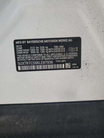 5UXTR7C5XKLE97936 - 2019 BMW X3 SDRIVE30I WHITE photo 13