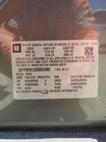 3GYFNDE33DS553482 - 2013 CADILLAC SRX PERFORMANCE COLLECTION Сұр фото 14