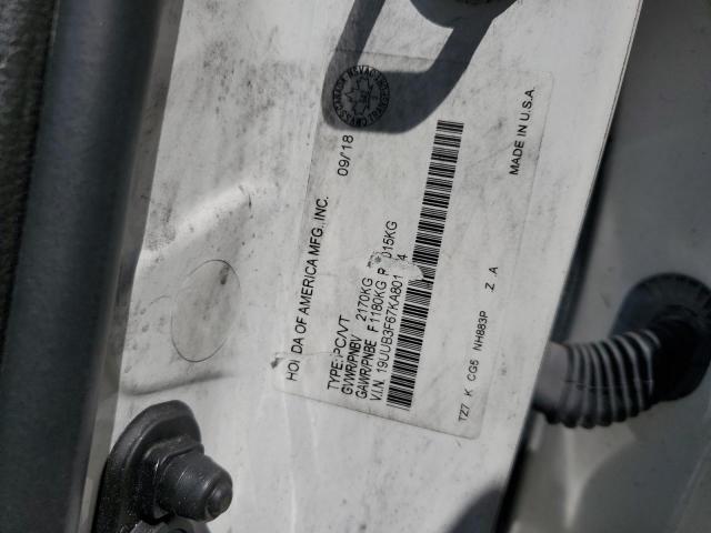 19UUB3F67KA801404 - 2019 ACURA TLX TECHNOLOGY 白色 照片 12