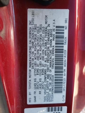 5TEUX42N66Z315018 - 2006 TOYOTA TACOMA ACCESS CAB წითელი ფოტო 12