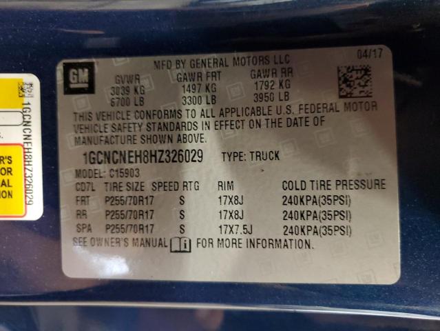 1GCNCNEH8HZ326029 - 2017 CHEVROLET SILVERADO2 C1500 BLUE photo 13