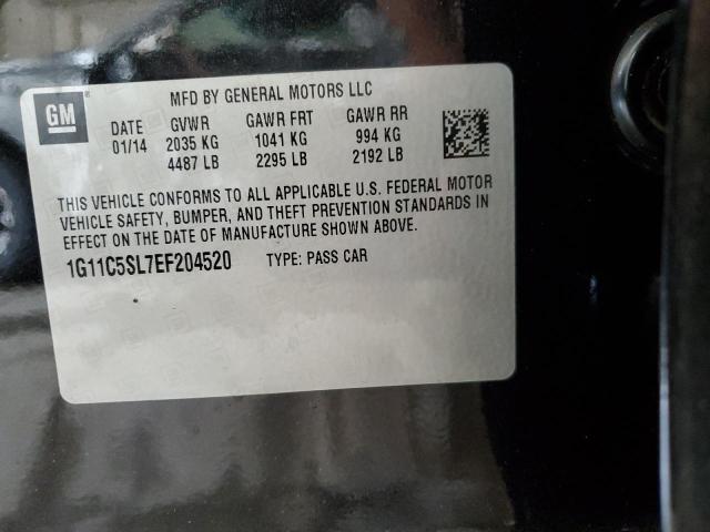 1G11C5SL7EF204520 - 2014 CHEVROLET MALIBU 1LT 黑色 照片 12