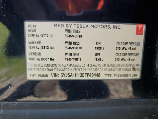 5YJSA1H13EFP40448 - 2014 TESLA MODEL S 蓝色 照片 12