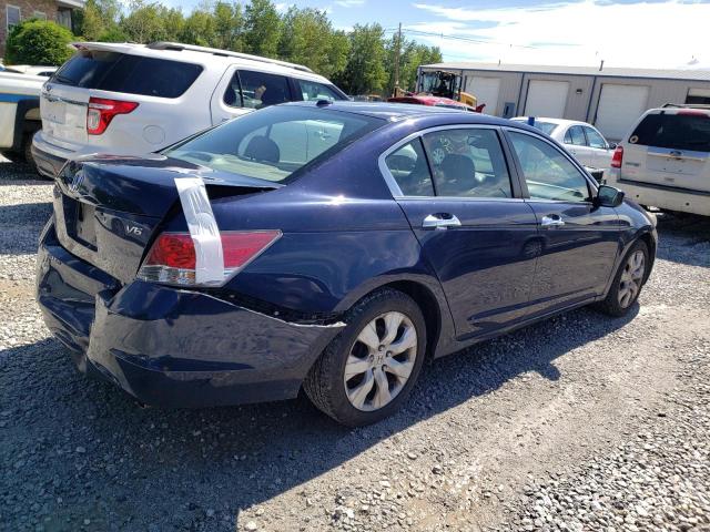 1HGCP36858A088994 - 2008 HONDA ACCORD EXL BLUE photo 3