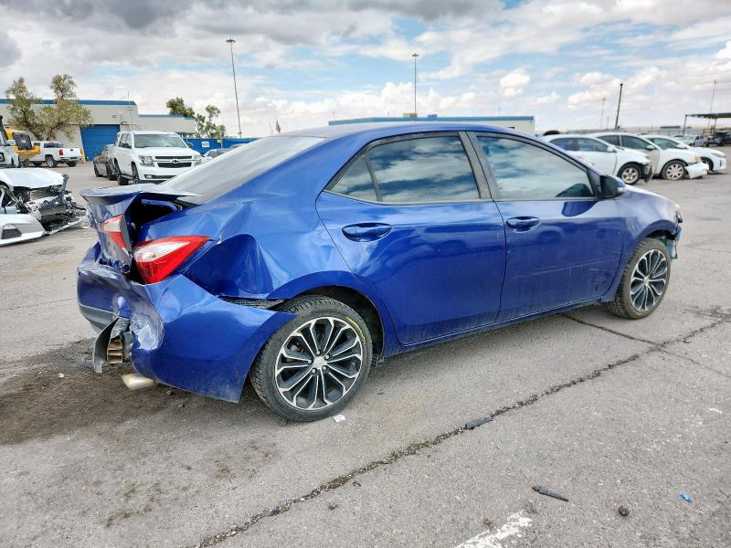 5YFBURHE3FP235329 - 2015 TOYOTA COROLLA L BLUE photo 3