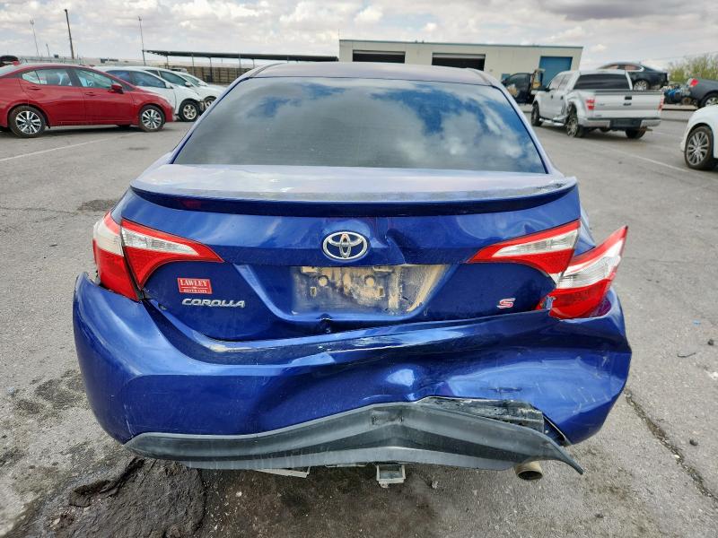 5YFBURHE3FP235329 - 2015 TOYOTA COROLLA L BLUE photo 6