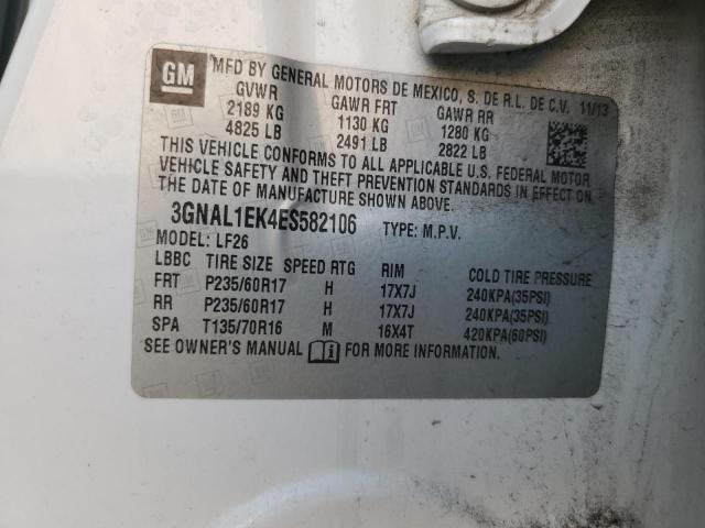 3GNAL1EK4ES582106 - 2014 CHEVROLET CAPTIVA LS 白色 照片 13