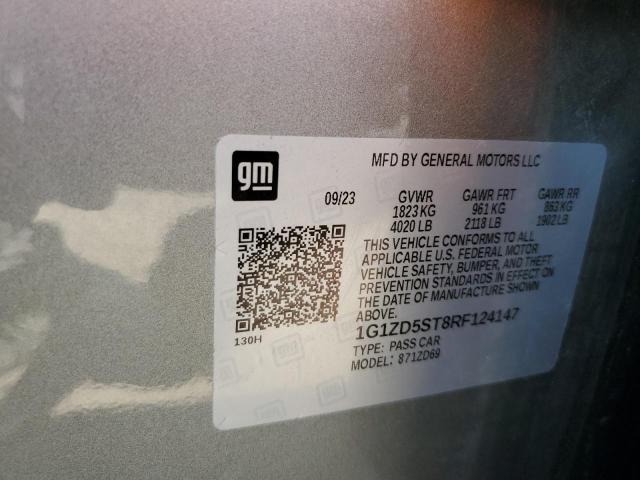 1G1ZD5ST8RF124147 - 2024 CHEVROLET MALIBU LT SILVER photo 12