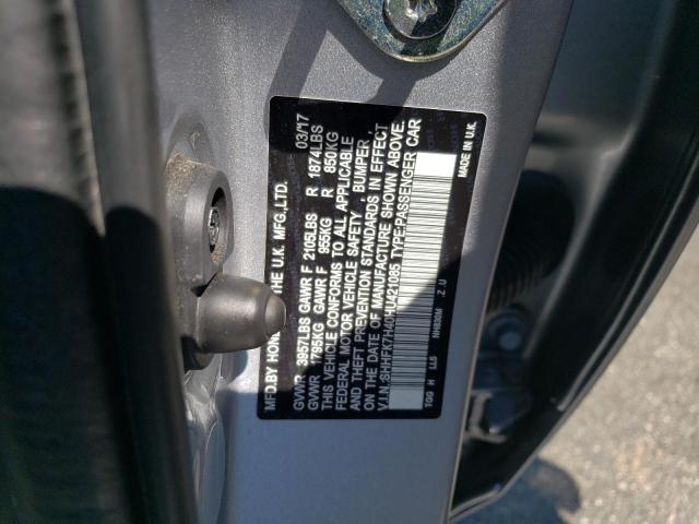 SHHFK7H40HU421085 - 2017 HONDA CIVIC SPORT 银色 照片 12
