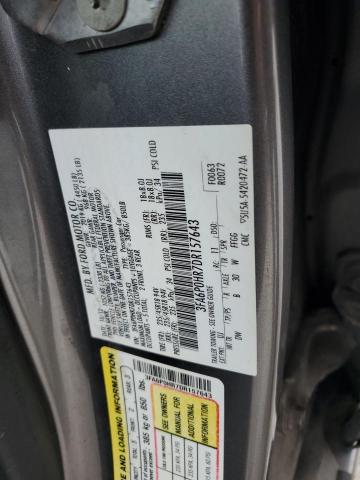 3FA6P0HR7DR157643 - 2013 FORD FUSION SE GRAY photo 13