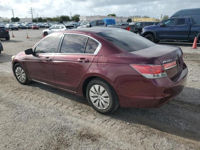 1HGCP2F33CA207200 - 2012 HONDA ACCORD LX BURGUNDY photo 2