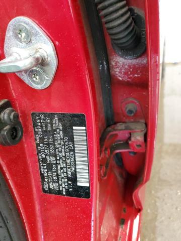 KMHCT4AEXGU970670 - 2016 HYUNDAI ACCENT SE RED photo 12