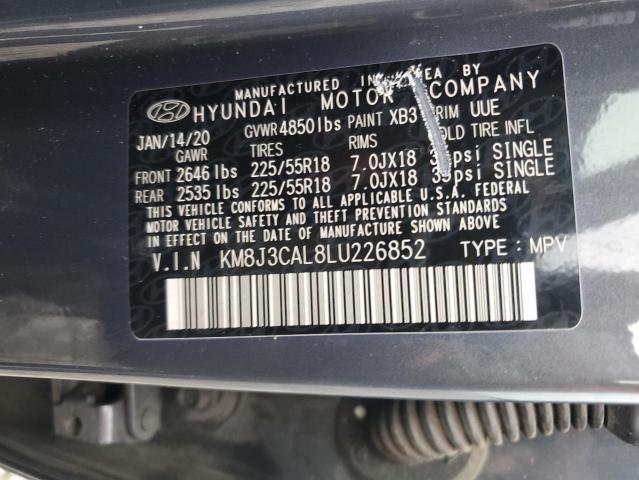 KM8J3CAL8LU226852 - 2020 HYUNDAI TUCSON LIMITED CHARCOAL photo 14