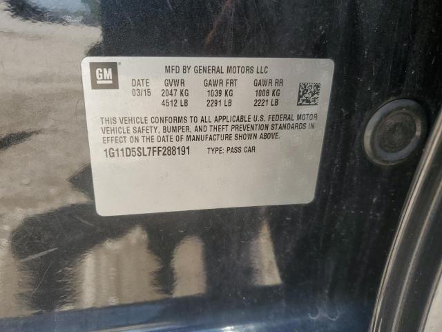 1G11D5SL7FF288191 - 2015 CHEVROLET MALIBU 2LT BLACK photo 12