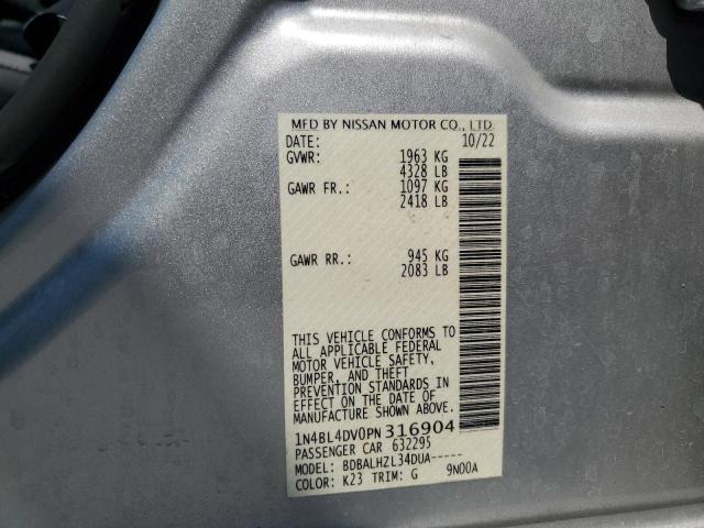 1N4BL4DV0PN316904 - 2023 NISSAN ALTIMA SV SILVER photo 12