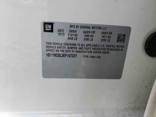 1G11H5SL3EF197227 - 2014 CHEVROLET MALIBU LTZ 白色 照片 12