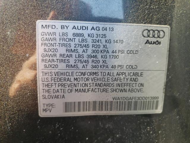 WA1DGAFE3DD013999 - 2013 AUDI Q7 PRESTIGE 黑色 照片 13