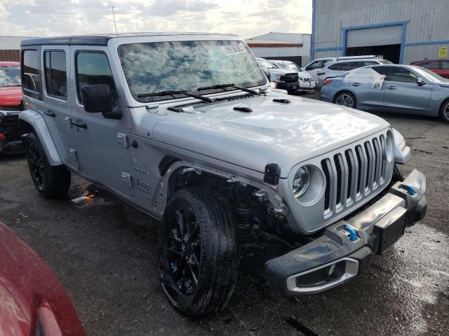 1C4JJXP66PW630598 - 2023 JEEP WRANGLER SAHARA 4XE SILVER photo 4